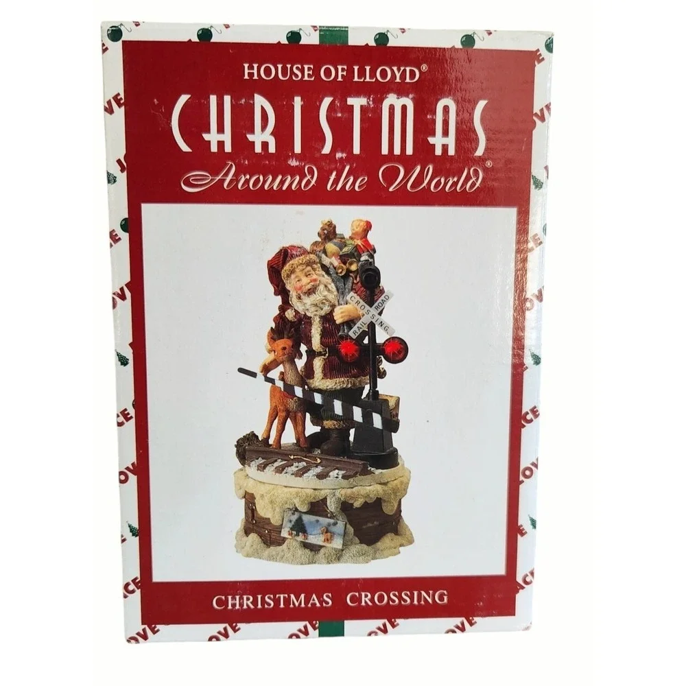 House Of LLoyd Christmas Around The World Christmas Crossing Light's up W/ Sound